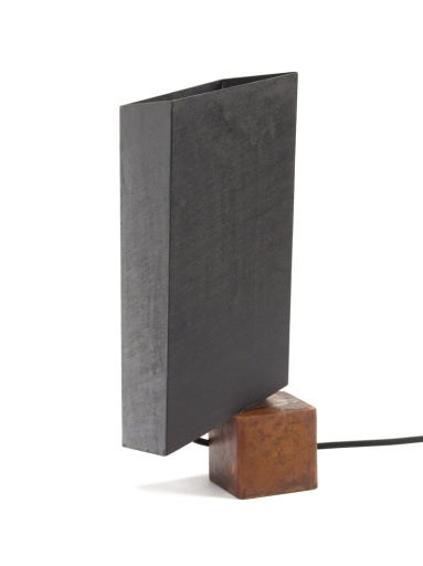 [SER-B7221039] TABLE LAMP S BLACK RUST KYOTO