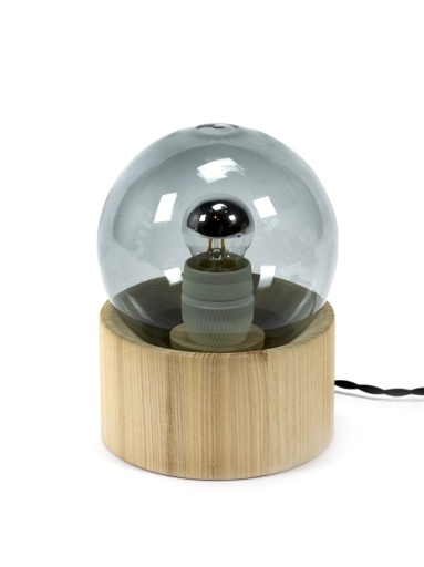 [SER-B7218542G] TABLE LAMP SMOKED GREY