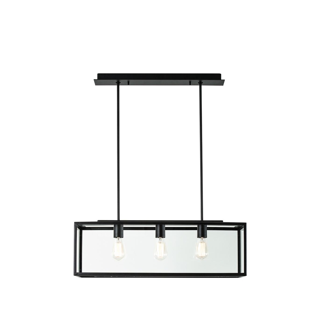 TAVOLO hanglamp met bolgewricht - stang inkortbaar - met bovenplaat open zwart textuur