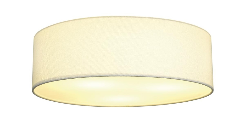 TENORA CL-1, plafondarmatuur, TC-(D,H,T,Q)SE, rond, kap wit Ø/H 50/15 cm, max. 3x23W