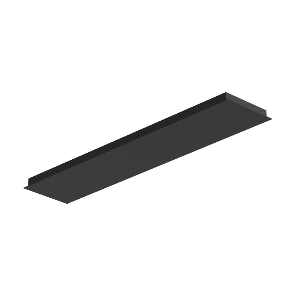 [PSM-703.1200x250.2M] TEXO opbouwbasis - rechthoekige basis voor opbouwspot of pendel zwart textuur