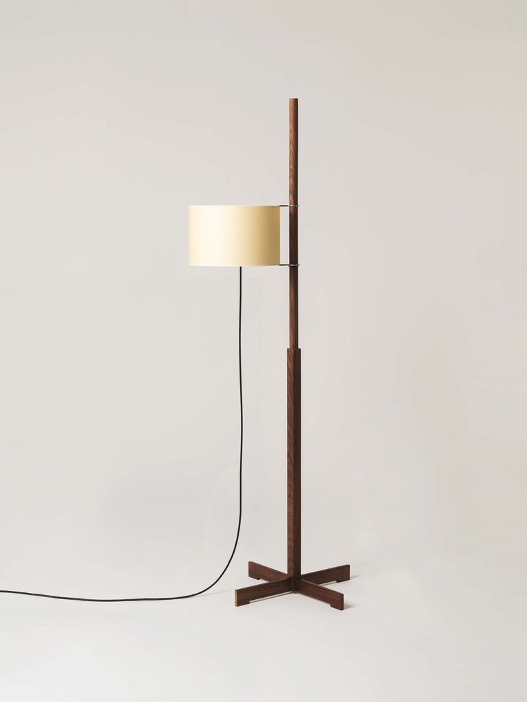 [SNC-TMMSA07] TMM: Wood structure: Walnut. Parchment lampshade: Beige.