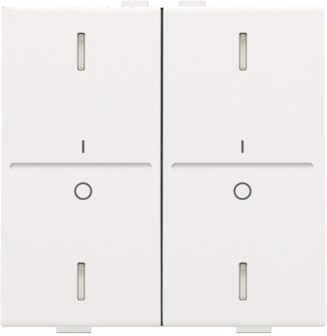 TOETS TWEEVOUDIG VOOR BUSDRUKKNOP FEEDBACK - SYMBOOL 'I' EN 'O'