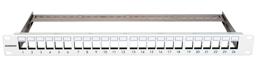 [SCH-HSER0240GS] TOOLLESS LINE Patchpaneel 19" 24MOD (SFA/B) 1HE RAL7035