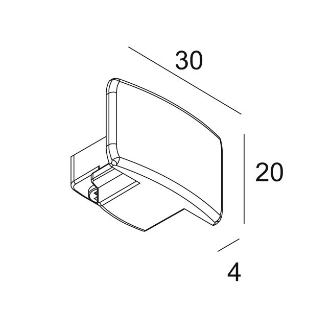 [DEL-27600 0410 W] TRACK 1F ON END CAP W