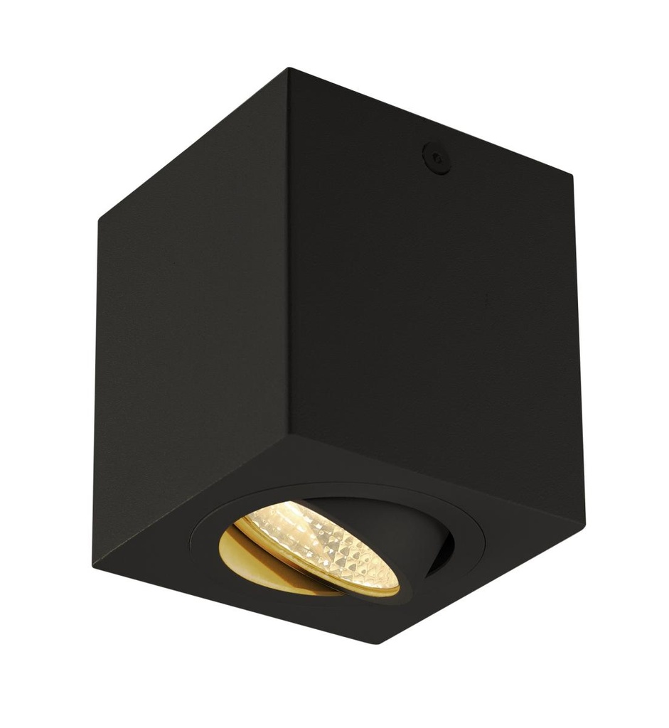 TRILEDO SQUARE CL, plafondarmatuur, LED, 3000K, hoekig, mat zwart, 38°, 6,2W, incl. driver