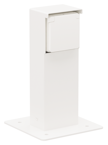 [NIK-701-36715] TUINPAAL MET ENKELVOUDIG STOPCONTACT, PENAARDE, GRONDPLAAT