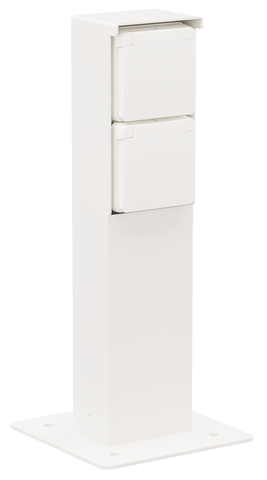 [NIK-701-36725] TUINPAAL MET TWEEVOUDIG STOPCONTACT, PENAARDE, GRONDPLAAT