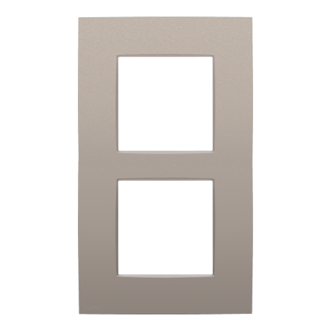 TWEEVOUDIGE AFDEKPLAAT MET 60MM CENTERAFSTAND, VERTICAAL