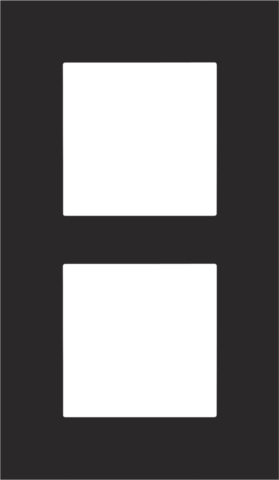 TWEEVOUDIGE AFDEKPLAAT MET 60MM CENTERAFSTAND, VERTICAAL