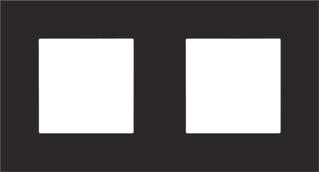 TWEEVOUDIGE AFDEKPLAAT MET 71MM CENTERAFSTAND