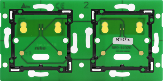 [NIK-550-14020] TWEEVOUDIGE HORIZONTALE MUURPRINT VOOR NIKO HOME CONTROL