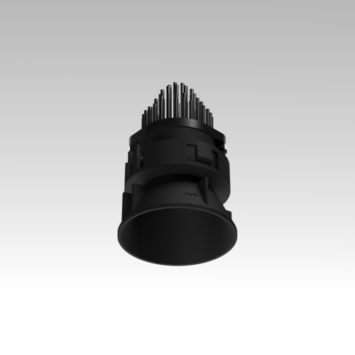 Tetrix Oblique Recessed 62 1x IP55 LED 3000K Flood DE Black Matt