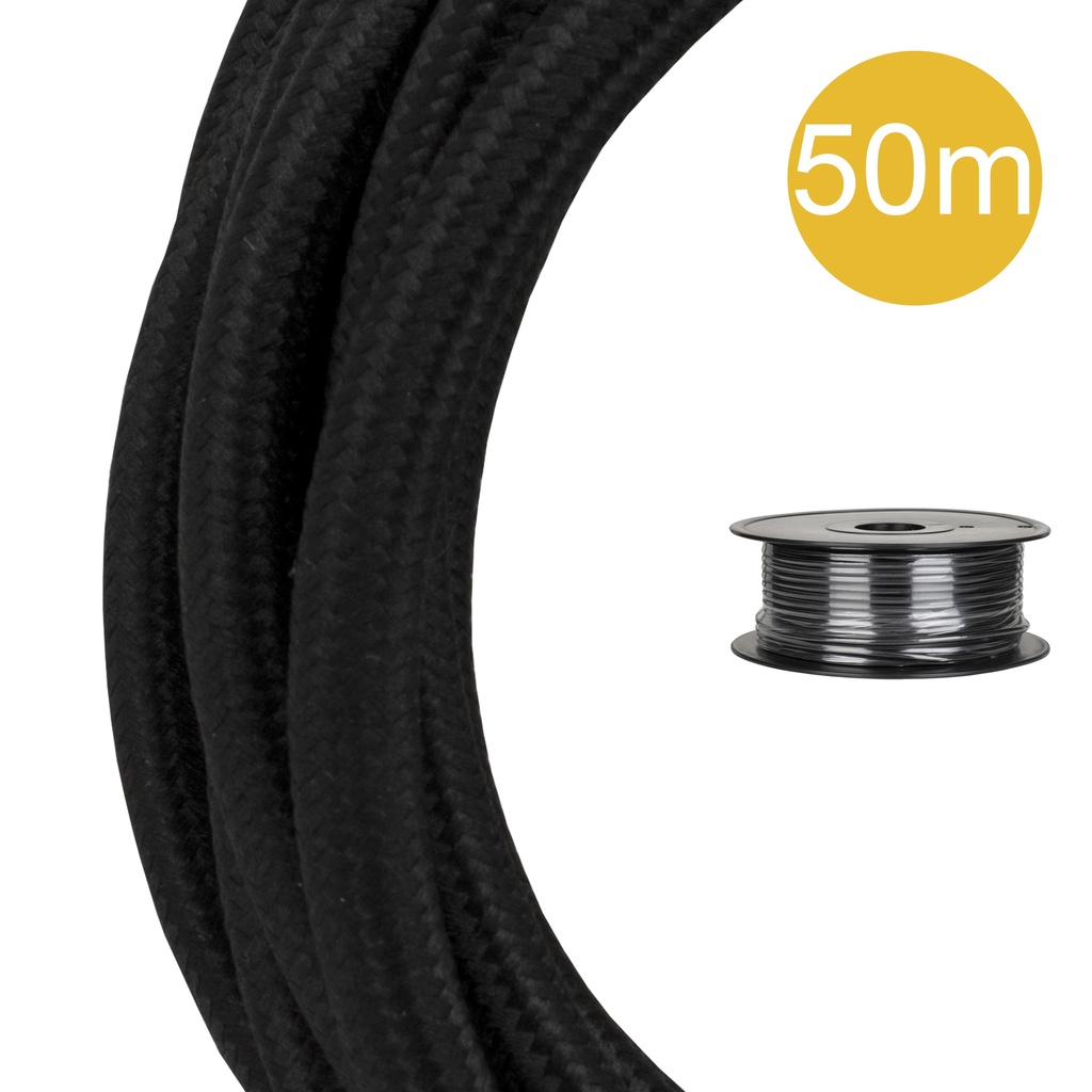 [BAI-140684] Textile Cable 3C 50M Black