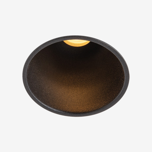 [MDL-11620032] Thimble Recessed 74 1x IP55 LED 2700K Medium DE Black Structure