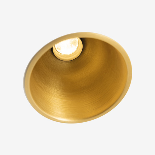 Thimble Recessed 74 1x IP55 LED 2700K Medium DE Gold Brushed Anodised