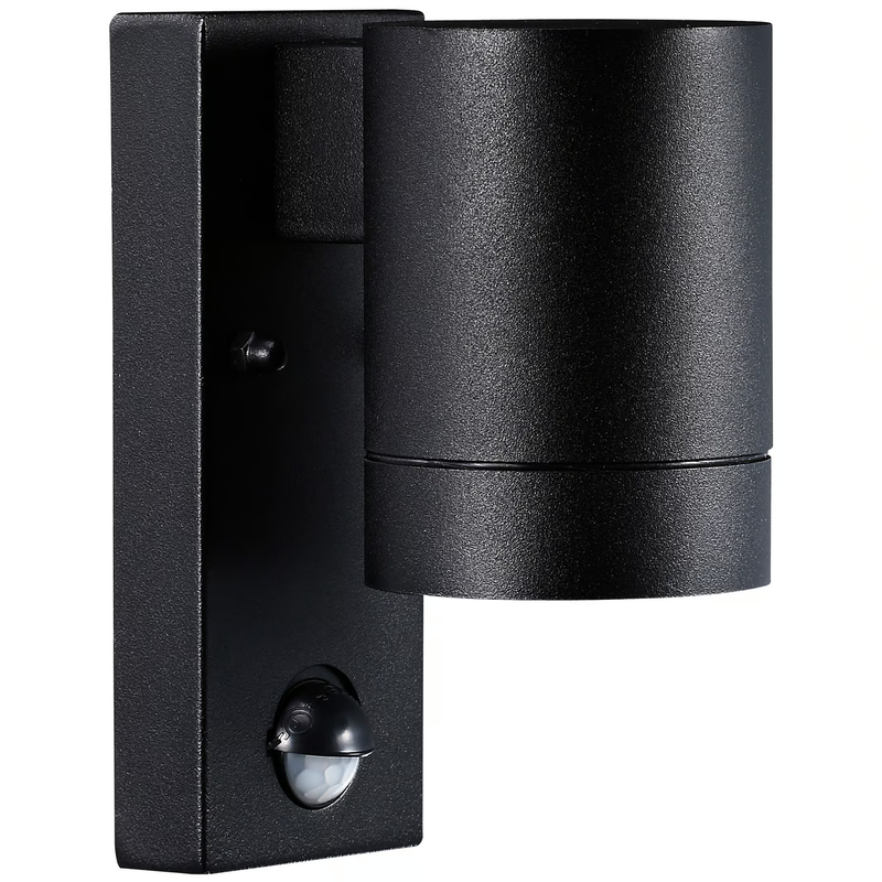 Tin Maxi Down Sensor [IP54] - Wandlamp - Zwart - GU10