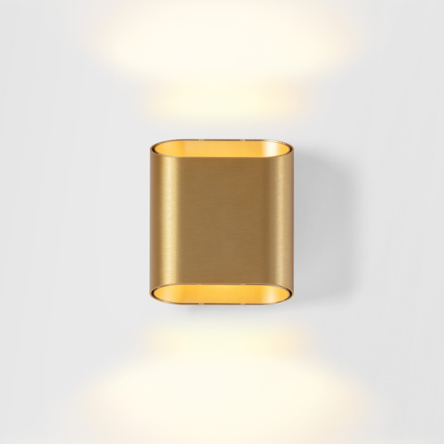 Trapz Wall Up/Down 2x LED 2700K Trailing Edge DI Champagne Brushed Anodised - Champagne Anodised