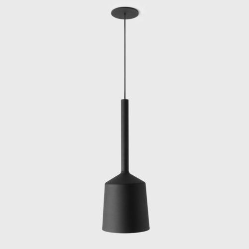 [MDL-12661091] Tulip Bloom Suspended Recessed Power Feed 1x A60 E27 Black Structure - Gold Matt