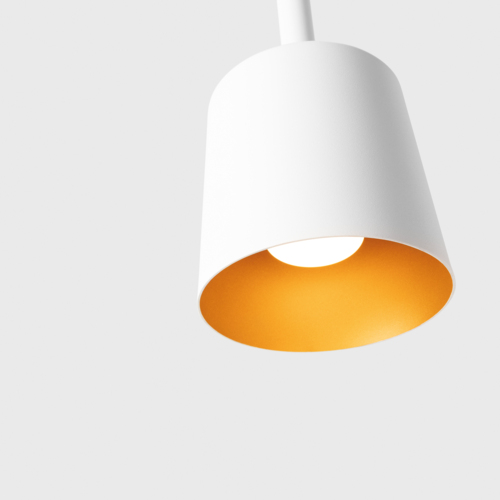 Tulip Bloom Suspended Surface Power Feed 1x A60 E27 White Structure - Gold Matt