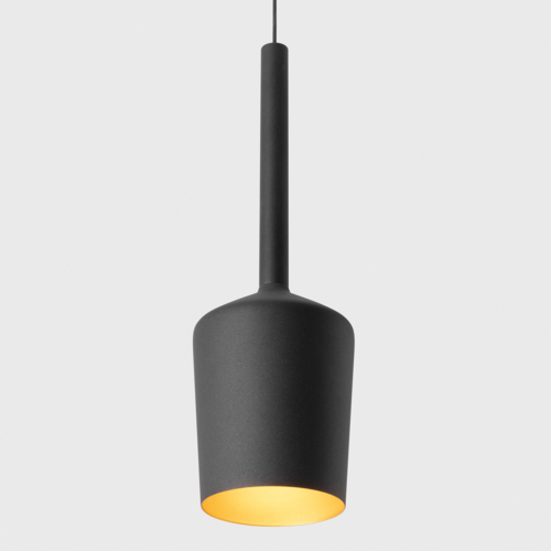 [MDL-12661191] Tulip Blossom Suspended Recessed Power Feed 1x A60 E27 Black Structure - Gold Matt