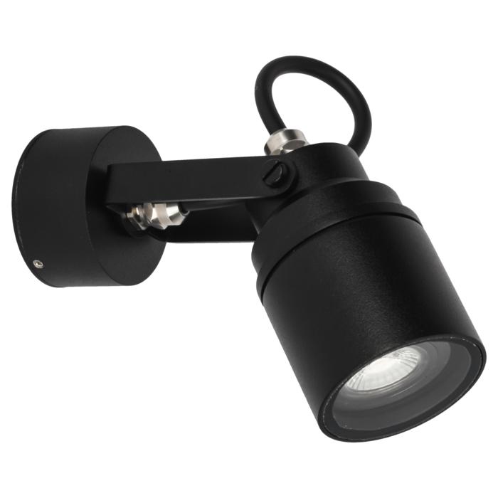[PSM-W7060.32AX] UFO MINI opbouw plafond -of wandlicht - spot op ronde basis Ø60 zwart textuur ano