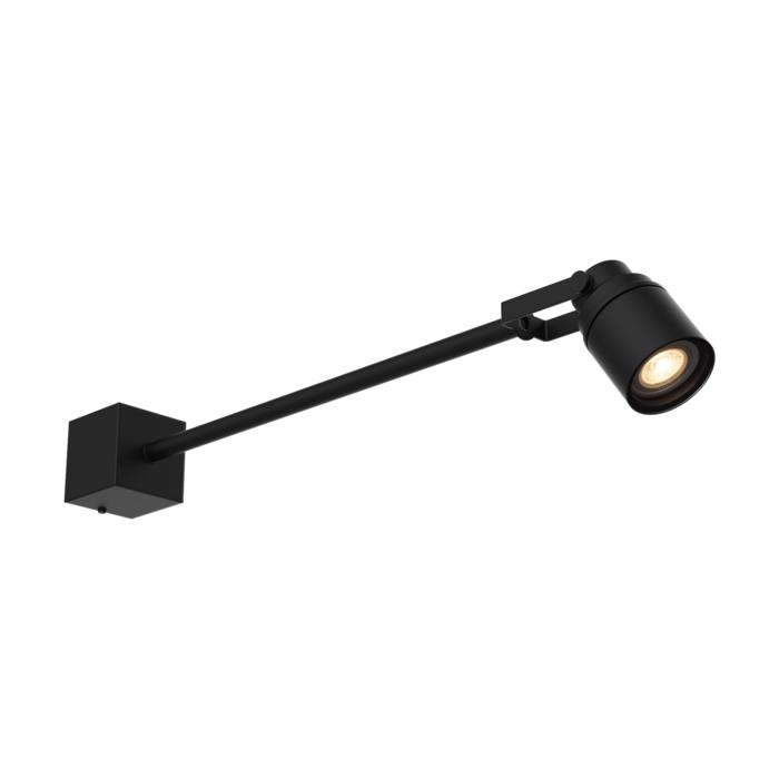 [PSM-W7047.32AX] UFO MINI tuinpaal - met 1,5m kabel - met glas en verbindingsdoos zwart textuur ano