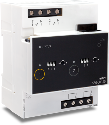 [NIK-550-00340] UNIVERSELE DIMMODULE, 2X400W, VOOR NIKO HOME CONTROL