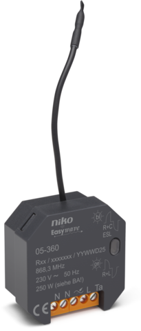 [NIK-05-360] UNIVERSELE DRAADLOZE EASYWAVE DIMMER, ENKELPOLIG, 1 KANAAL