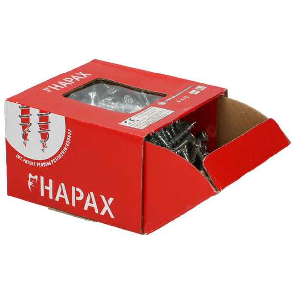 [PGB-HAPAX-T20 4,5x45 Zn] Universele houschroef HAPAX verzinkt-T20 Ø4,5x45 Zn prijs / 200 stuks verpakking