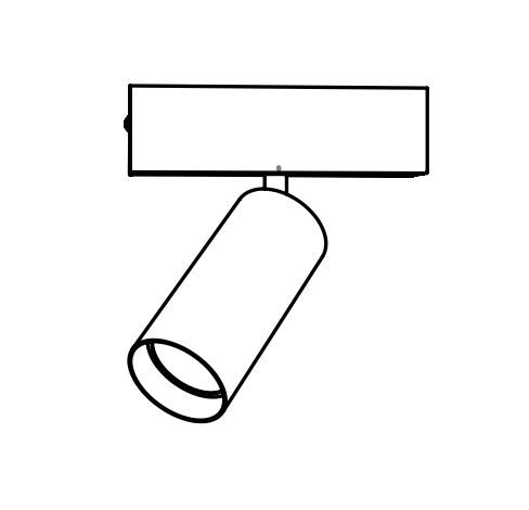 VICTOR MB1R spot black 8W (GU10)*