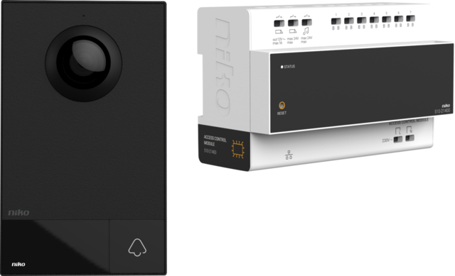 [NIK-510-01001] VIDEOKIT, 2-DRAADS, MET BUITENPOST, OPBOUW, 1 BELDRUKKNOP