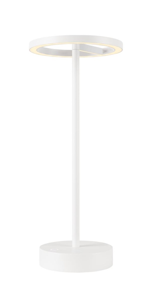 VINOLINA ONE, tafellamp, accu, IP54, 2700K, TOUCH, wit