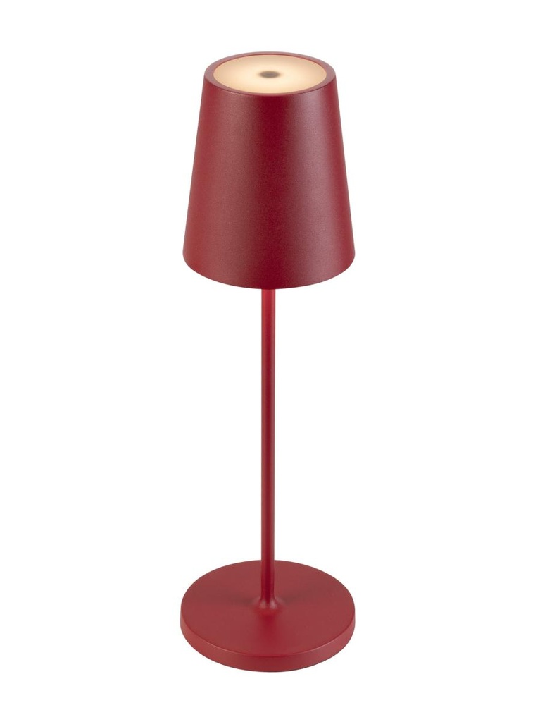 VINOLINA TWO, tafellamp, accu, IP65, 2200/2700/3000K, TOUCH, rood