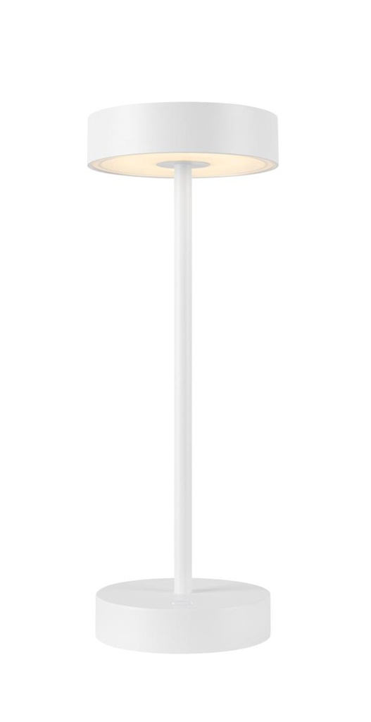 VINOLINA, tafellamp, accu, IP54, 2700/3000K, TOUCH, wit