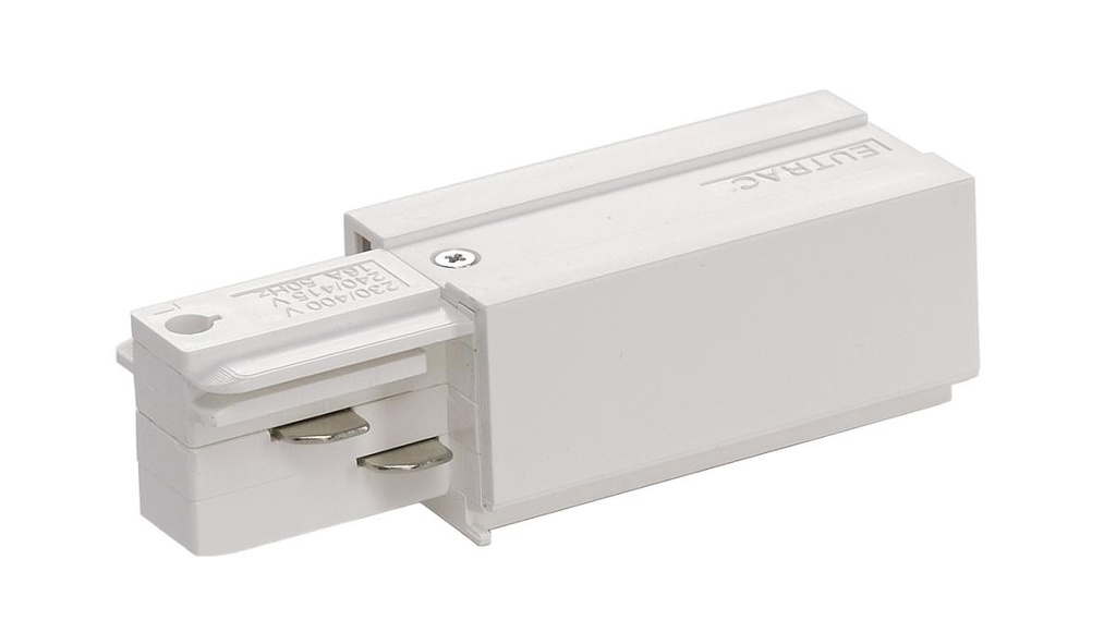 [SLV-1001513] VOEDING, voor EUTRAC 3-fase 230V opbouwrail, aarde links, wit