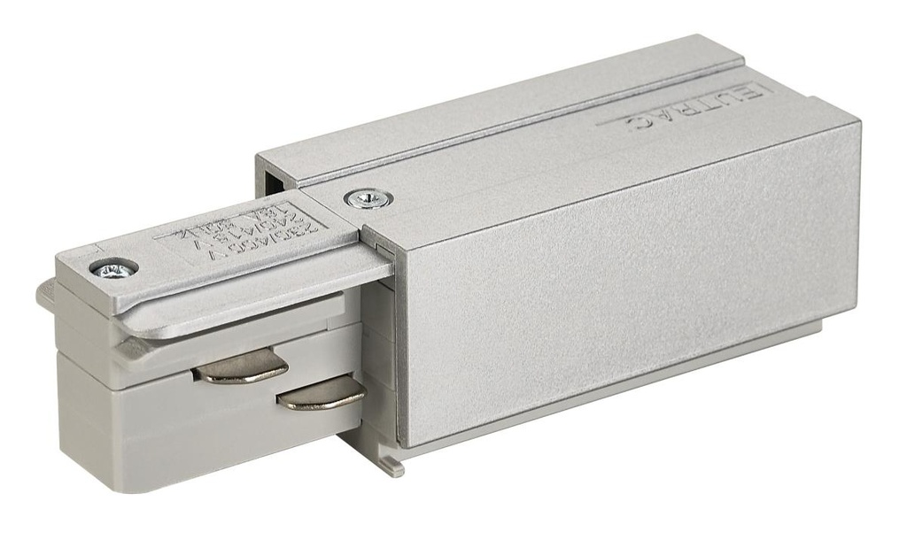 VOEDING, voor EUTRAC 3-fase 230V opbouwrail, aarde links, zilvergrijs