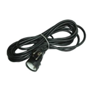 Verlengsnoer - 2P+A mannelijk - 2P+A vro uwelijk - 3G1,5 - H05VVH-F - Zwart - 10m