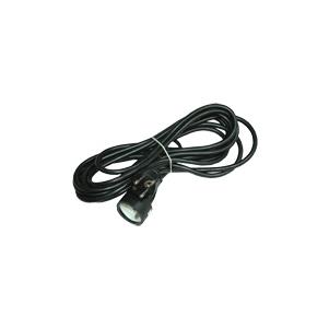 Verlengsnoer - 2P+A mannelijk - 2P+A vrouwelijk - 3G1,5-H05VVH-F - Zwart - 5m
