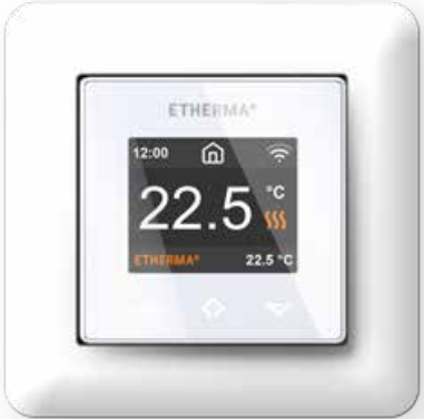 eTOUCH-PRO-1-W  -  Wifi Thermostaat, app-bediening 5-40°C 16A Wit RAL9003