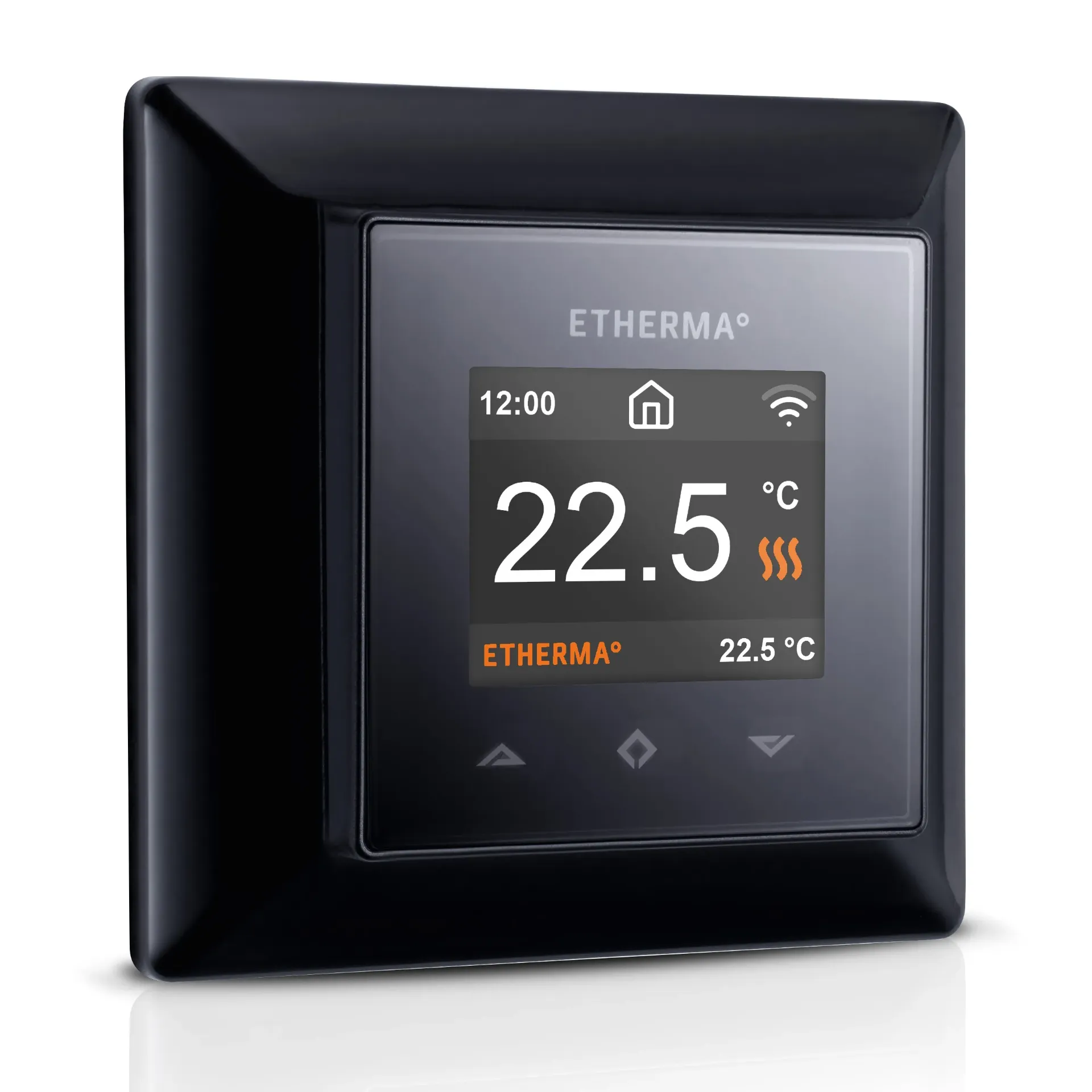 eTOUCH-PRO-1-B  -  Wifi Thermostaat, app-bediening 5-40°C 16A Zwart RAL9011
