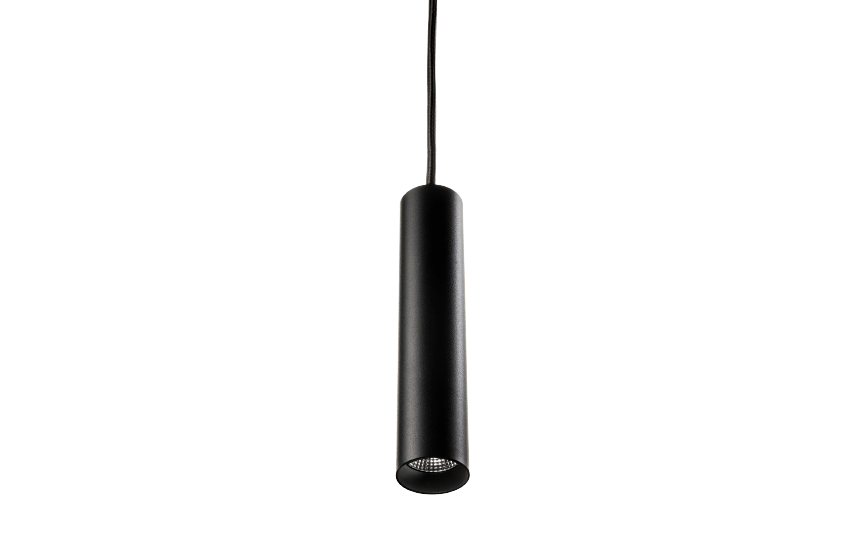 ZIP Tube Pendel Micro zwart 2700K Fase afsnijding