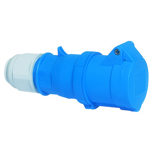 [DEM-3126] cee koppelstekker 16A 2P+A 230V IP44, quick-connect+ multi grip