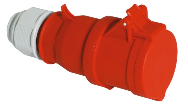 [DEM-3136] cee koppelstekker 16A 3P+N+A 400V IP44, quick-connect + multi grip