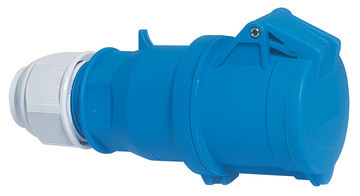 [DEM-3138] cee koppelstekker 32A 2P+T 230V IP44, quick-connect+multi-grip