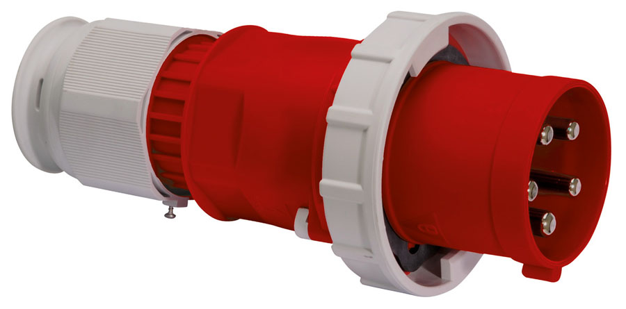 cee stekker 125A 3P+N+A 400V IP67, schroefaansluiting+multigrip