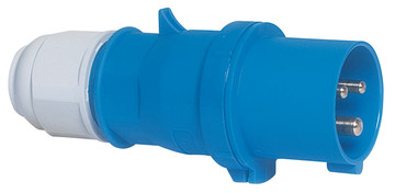 [DEM-2126] cee stekker 16A 2P+A 230V IP44, quick-connect+multi grip