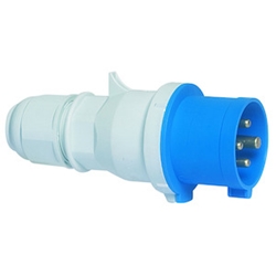 [DEM-2129] cee stekker 16A 3P+A 230V IP44, Quick-Connect+Multi Grip