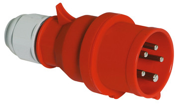 [DEM-2136] cee stekker 16A 3P+N+A 400V IP44, quick-connect+multi grip