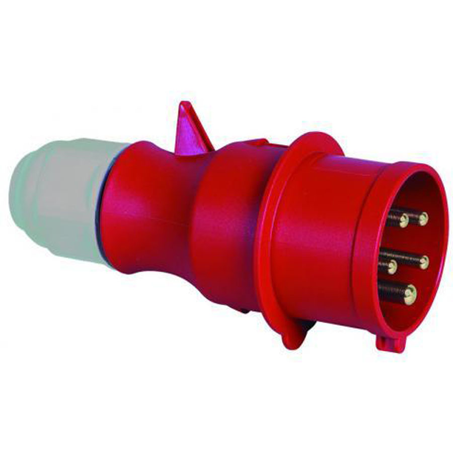 [DEM-21016] cee stekker 32A 3P+A 230V IP44 schroefaansluiting+multigrip
